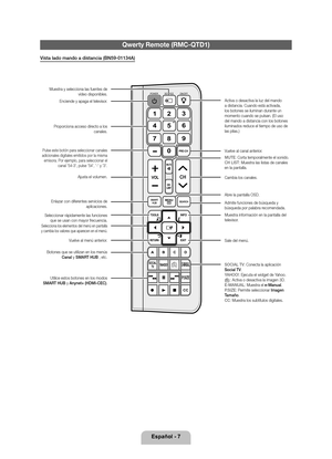 Page 32Español - 7
Q\berty Remote (RMC-\lQTD1)
