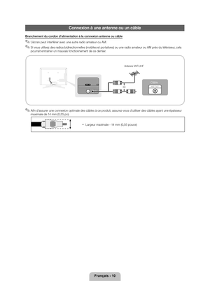 Page 59Français - 10
Connexion à une an\ltenne ou un câble
