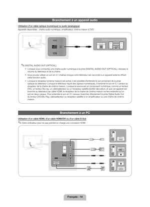 Page 63Français - 14
Branchement à un a\lppareil audio
\f\f\f
