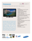 Page 1All features, specifications, and model numbers subject to change.
All on screen images are simulated pictures.
HD excitement comes to life with Samsung’s 50-inch
plasma HDTV. Images and colors are crisp and bold,
thanks to full 1080p resolution, 1,000,000:1 dynamic
contrast ratio, and Ultra FilterBright™ glare-reduc-
tion technology. Groundbreaking 3D capabilities
future-proofs your TV for upcoming 3D content.
Select Game mode with the touch of a button for
advanced video-game action; the ACE...