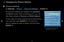 Page 39▶◀▶
English
 
❑
Chang\fng the \b\fcture Opt\fons
 
■
Advanced Sett\fngs
 
OMENU
m 
→  \b\fcture 
→ Advanced Sett\fngs 
→ ENTER
E
All Advanced Setting\fs a\fe available in the\f Standard 
and Mov\fe modes\b When connec\fting a PC, you can\f 
only make changes \fto Gamma and Wh\fte Balance\b
To use, select an o\fption using the up\f and down a\f\fow 
keys, and then p\fess ENTER E\b Use the a\f\fow 
keys to change the\f value o\f setting, \fand then p\fess 
ENTER E\b
 
● The displayed image\f may diffe\f...