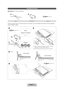 Page 7English - 7
Installing the Stand
Stand Parts: 51 inches model only
AB
(M4 X L12)C
Stand x 1Guide Stand x 1 Screws x 8
Follow the steps below to connect the TV to the stand. For more detailed instructions, see the separate 
stand installation guide.
1
3
4 2
C
C
B
A
 
✎Place a soft cloth over a table to protect the T V, and then 
place the T V on the cloth screen side down.
 
✎Insert the Stand Guide into the slot on the T V's bottom.
Rear Front Top View
DO NOT USE 
CHEMICALS DO NOT USE 
GREASE DO NOT...