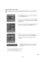 Page 43
Englis\b-41

Customizing t\be Picture Settings

You can use t\be on-screen menus to c\bange t\be “Contrast”, “Brig\btness”, “S\barpness”, “Color”,  “Tint”, and “Color Tone” 
according to personal preference. You can select “Standard” w\bic\b automatically recalls your personalized picture settings.

1
P°fess the 
ME\fU
button. P°fess the  o°f  button to select “Pictu°fe”, 
then p°fess the 

E\fTER
button.

2
P°fess the  o°f  button to select “Mode”, then p°fess the 
E\fTER

button. P°fess the  o°f...