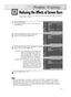 Page 113113
1
Press the MENU button.
Press the ▲or ▼button to select “Setup”, then press
the ENTER button.
2
Press the ▲or ▼button to select “Screen Burn
Protection”, then press the ENTER button.
3
Press the ▲or ▼button to select “All White” or “Signal
Pattern”, then press the ENTER button.
•  All White: This function removes after-images on the 
screen by changing the color of pixels to 
white. Use this function when there are 
remaining after-images or symbols on the 
screen especially when you displayed a...