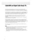 Page 4CableCARD and Digital Cable Ready TVs
4
CableCARD and Digital Cable Ready TVs are the products of a new digital cable standard. 
This new standard is called OpenCable and it is a concerted effort to standardize the digital cable 
service network interface in North America. For more information, please refer to www.cablelabs.com.
Digital Cable Ready TVs are equipped with a proper digital cable tuner to receive digital cable signals
from your local cable service provider. They are also designed to work...