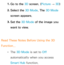 Page 2781. 
Go to the 3D screen. ( Picture 
→ 3D)
2.  
Select  the  3D Mode. The 3D Mode  
screen appears.
3.  
Set  the  3D Mode of the image you 
want to view.
Read These Notes Before Using the 3D 
Function...  
Œ The 3D Mode
 is set to Off 
automatically when you access 
Smart Hub  function. 