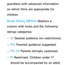 Page 190guardians with advanced information 
on which films are appropriate for 
children.
Movie Rating (MPAA) displays a 
column with locks and the following 
ratings categories:
 
– G: General audience (no restrictions).
 
– PG
: Parental guidance suggested.
 
– PG-13
: Parents strongly cautioned.
 
– R
: Restricted. Children under 17 
should be accompanied by an adult. 