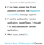 Page 332account on this application.
5.  
If you have entered the ID and 
password correctly, the Registered 
successfully.  message appears.
6.  
If want to add another service 
application, repeat Steps 2 through 
4 to associate another service 
application.
7.  
When done, select OK.
Remove from TV Account List: Cancels  