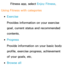 Page 434Fitness app, select Enjoy Fitness.
Using Fitness with categories
 
●Exercise
Provides information on your exercise 
goal, current status and recommended 
contents.
 
●Progress
Provide information on your basic body 
profile, exercise progress, achievement 
of your goals, etc.
 
●Browse all 