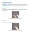 Page 5750
Using the touch pad
Use the touch pad to perform various commands. Navigate to Tutorial (System > Device Manager  
>  Smart Touch Control Settings  > Tutorial ) to view an on-screen guide to using the Smart Touch 
Control. 
Try Now
Dragging
Drag on the touch pad in the desired direction. Move the focus or the pointer in the direction the 
finger is dragging.

Pressing
Press the touch pad. This selects the focused item.
 