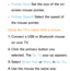 Page 221 
– Pointer Size: Set the size of the on-
screen mouse pointer.
 
– Pointer Speed: Select the speed of 
the mouse pointer.
Using the TV's menu with a mouse 1.  
Connect a USB or Bluetooth mouse 
on your TV.
2.  
Click the primary button you 
selected. The Go To pop-up appears.
3.  
Select  Smart Hub or  Menu in Go To.
4.  
Use the mouse the same way  