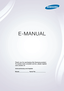Page 1E-MANUAL
Thank you for purchasing this Samsung product.
To receive more complete service, please register 
your product at
www.samsung.com/register
Model______________ Serial No.______________  