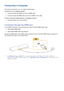 Page 251819
Connecting a Computer
The kinds of connections you can make are listed below.
To use the TV as a computer monitor
 ●Connect through the HDMI port with an HDMI cable.
 ●Connect though the HDMI (DVI) port with an HDMI-to-DVI cable.
To view or play the content saved in a computer on the TV
 ●Connect through your home network.
Connecting through the HDMI port
For an HDMI connection, we recommend one of the following HDMI cable types:
 ●High-Speed HDMI Cable
 ●High-Speed HDMI Cable with Ethernet
Connect...