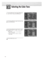 Page 4242
Selecting the Color Tone
1 
Press the MENU button. Press the ▲or ▼button to
select “Picture”, then press the ENTER button.
2 
Press the ▲or ▼button to select “Color Tone”, then
press the ENTER button.
3 
Press the ▲or ▼button to select “Cool2”, “Cool1”,
“Normal”, “Warm1” or “Warm2”,  then press the 
ENTER button.
•You can select “Custom”, “Cool”, Normal” or 
“Warm” in PC mode.
•You can select “Cool”, “Normal” or “Warm” 
in DVI mode.
4
Press the MENU button to exit.
Mode : Custom√Custom√Color Tone :...