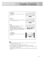 Page 4545
Notes
•In TV, VIDEO, S-VIDEO and Component (480i) modes, all screen modes can be selected.
(16:9 
➞Panorama ➞Zoom ➞4:3).
•In PC/DVI mode, only 16:9 & 4:3 modes can be selected.
•In Component (480p, 720p. 1080i) modes, Panorama mode can’t be selected.
•In Component (480p, 720p. 1080i) modes, you can move the picture on screen by pressing
the ▲or ▼button. (All screen modes)
•Changing the screen size to Normal, or Zoom during PIP mode will cause the PIP window to
disappear.
16:9(W 16:9(W
ide) ide)
16:9...