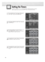 Page 8686
Setting the Timers
This PDP can be set to turn on or off automatically at specific times that you choose. 
Before using the timers, you must set the PDP’s clock, as described previously.
1
Press the MENU button. Press the ▲or ▼button to
select “Setup”, then press the ENTER button.
2 
Press the ▲or ▼button to select “Time”, then press
the ENTER button.
3
Press the ▲or ▼button to select “On Timer”. 
Press the ENTER button to select “Hour”, then press 
the ▲or ▼button to select correct hour.
4
Press the...