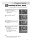 Page 531
Press the MENU button. Press the ▲or ▼button to select
“Picture”, then press the ENTER button.
2
Press the ENTER button to select “Mode”.
3
Press the ENTER button.
Press the ▲or ▼ button to select the desired picture 
mode (Dynamic, Standard, Movie, Custom), then press 
the ENTER button.
4
Press the ▲or ▼button to select a particular option 
(Contrast, Brightness, Sharpness, Color, or Tint), then 
press the ENTER button.
Press the œor √button to decrease or increase the 
value of a particular item.
•...