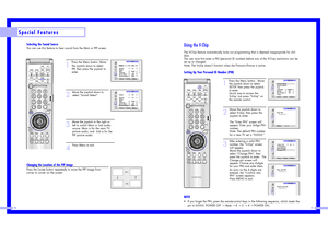 Page 3671
70
Using the V-ChipThe V-Chip feature automatically locks out programming that is deemed inappropriate for chil-
dren.
The user must first enter a PIN (personal ID number) before any of the V-Chip restrictions can be
set up or changed. 
Note: The V-chip doesn’t function when the Picture-in-Picture is active.  Setting Up Your Personal ID Number (PIN)
1
Press the Menu button.  Move
the joystick down to select
SETUP, then press the joystick
to enter.
Quick way to access the
V-chip: Just press “V-chip”...