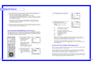 Page 3875
74
3
The “MPAA Ratings” screen will appear.
4
Repeatedly move the joystick
down to highlight a particular MPAA 
category.                               
The MPAA categories are as follows.
G General audience (no restrictions).       
PG Parental guidance suggested.
PG-13 PG-13 (Parents strongly cautioned).            
R R (Restricted.  Children under 17 should be 
accompanied by an adult).                          
NC-17 No children under age 17.                         
X X (Adults only)....