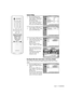 Page 59English - 59
Custom Settings
1Press the MENU button.
Press the …or †button to
select “Picture”, then press
the ENTER button.
Press the …or †button to
select “My Color Control”,
then press the ENTER button.
2
Press the …or †button to
select “Detail Control”, then
press the ENTER button.
3
Press the …or †button to
select the desired My Color
Control, then press the
ENTER button.
There are three colors:
“Pink”, “Green” and “Blue”.
Press the œor √button to
adjust the value of a color
selected.
Changing the...