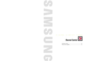 Page 31PLASMA DISPLAY PANEL
Channel Control
Fine Tuning Channels....................................................................62
LNA (Low Noise Amplifier) ............................................................63 