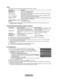 Page 83
Français - 4

Anynet+
Le menu Anynet+ varie selon le type et l'état des appareils Anynet+ branchés au téléviseur.
Anynet+ MenuDescription
Regarder téléviseurAnynet+ au mode de diffusion téléviseur.
Liste appareilsAffiche la liste des appareils Anynet+.
(device_name) Menu Affiche les menus des appareils branchés. Par exemple, si un enregistreur DVD est branché, le menu du disque de celui-ci s’affiche.
(device_name) OperationAffiche les menus de lecteur des appareils branchés. Par exemple, si un...