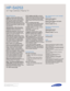 Page 2Samsung Electronics America, Inc.
105 Challenger Road
Ridgefield Park, NJ 07660-0511
Tel (201) 229-4000 • 1-800-SAMSUNG
w w w. s a m s u n g . c o m
HP-S4253
42 High Definition Plasma TV
S p e c i f i c a t i o n s
10,000:1 contrast ratio/1300 cd/m
2
brightness.Two of the most important
factors in overall picture quality, contrast
and brightness, achieve new heights in
these latest generation plasma panels.
Together with the DNIe proprietary circ u i t r y,
S a m s u n g ’s new plasma TV’s give the most...