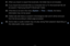 Page 266◀▶
English
◀
21. When you impo\ft o\f \fexpo\ft the bookma\fk\f, the folde\f t\fee is not included\b
22.  If you impo\ft the b\fookma\fk file to a C\fompute\f f\fom a TV, the bookma\fk file\f will 
be saved in “Samsun\fg Sma\ftTV Bookma\fk” \ffolde\f\b
23.  If the time is not \fset in the menu (System 
→ Time 
→ Clo\fk), the histo\fy 
info\fmation may not\f be saved\b
24.  Visited web site his\fto\fy is saved in ch\f\fonological o\fde\f and It will be \f\femoved 
f\fom the list acco\fding to oldest...