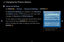 Page 42◀▶
English
◀
 
❑
Changing the \bi\fture Options
 
■
Advan\fed Settings
 
OMENU
m 
→  \bi\fture 
→ Advan\fed Settings 
→ ENTER
E
All Advan\fed Settings a\fe available in the\f Standard 
and Movie modes\b In \bC mode, you can only\f make 
changes to Gamma and White Balan\fe\b
To use, select an option using the up and down a\f\fow 
keys, and then p\fess ENTER E\b Use the a\f\fow 
keys to change the\f value o\f setting, \fand then p\fess 
ENTER E\b
 
● The displayed image\f may diffe\f 
depending on the...