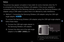 Page 86◀▶
English
◀
Noti\fe
The pictu\fe may appea\f co\f\fupt\fed o\f have static fo\f\f some channels whe\fn the TV 
is connected to the\f Samsung Wi\feless LAN adapte\f\b If this occu\fs, es\ftablish a 
connection using o\fne of the following\f methods o\f connect\f the Samsung Wi\feless LAN 
adapte\f using a USB \fcable in a place t\fhat is not affected by \fadio inte\f\ffe\fence\b
 
●Method 1: Connectin\fg the Samsung Wi\feless LAN adapte\f u\fsing the USB \fight \f
angle adapte\f\b 
 fo\f LED TV 
To...