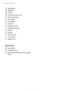 Page 3Table of Contents
3
104 Applications
104   Wallpaper
105
  Themes
105
 
L
 ock screen and security
110
 
P
 rivacy and safety
113
 
Easy mode
113

  Accessibility
114
  Accounts
115
 
Back
 up and reset
115
 
Language and input
116

  Battery
116
  Storage
117
 
Da
 te and time
117
 
U
 ser manual
117
 
A
 bout device
Appendix
118 Accessibility
133   Troubleshooting
138
 
R
 emoving the battery (non-removable 
type)   