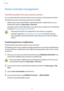 Page 37Basics
37
Device and data management
Transferring data from your previous device
You can transfer data from a previous device to your new device via Samsung Smart Switch.
The following versions of Samsung Smart Switch are available.
•	Mobile version (Smart Switch Mobile): Transfer data between mobile devices. You can 
download the app from 
Galaxy Apps or Play Store.
•	Computer version: Transfer data between your device and a computer. You can download 
the app from www.samsung.com/smartswitch.
•	Samsung...