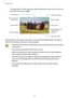 Page 56Applications
56
•	To change the focus while recording a video, tap where you want to focus. To focus on 
the centre of the screen, tap 
.
Camera settings
Hide or show the 
setting icons.
Quick settings Record a video.
Take a photo.
Switch between the 
front and rear 
cameras.
Shooting modes Preview thumbnail
Current mode
On the preview screen, swipe to the right to access the list of shooting modes. Or, swipe to 
the left to view photos and videos you have captured.
•	The preview screen may vary...