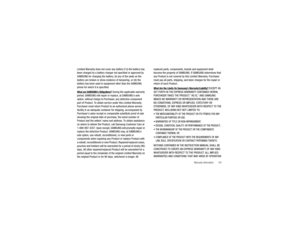 Page 185Warranty Information       181
Limited Warranty does not cover any battery if (i) the battery has 
been charged by a battery charger not specified or approved by 
SAMSUNG for charging the battery, (ii) any of the seals on the 
battery are broken or show evidence of tampering, or (iii) the 
battery has been used in equi pment other than the SAMSUNG 
phone for which it is specified.What are SAMSUNG’s Obligations?
 During the applicable warranty 
period, SAMSUNG will repair or  replace, at SAMSUNGs sole...