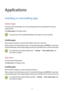 Page 7575
Applications
Installing or uninstalling apps
Galaxy Apps
Purchase and download apps. You can download apps that are specialised for Samsung 
Galaxy devices.
Tap 
Galaxy Apps on the Apps screen.
This app may not be available depending on the region or service provider.
Installing apps
Browse apps by category or tap the search field to search for a keyword.
Select an app to view information about it. To download free apps, tap 
INSTALL. To purchase 
and download apps where charges apply, tap the price...