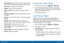 Page 134126
Applications Video Player
• Fast-forward: Tap to skip to the next video. Touch 
and hold to fast-forward through the current video.
• File name: The name of the video file.
• Options: Tap to view more options.
• Pause or Play: Tap to pause or play the current 
video.
• Playback position: Drag to skip to another part of 
the video.
• Pop-up: Tap to open the video in the pop-up player 
window.
• Rewind: Tap to restart the video or skip to a 
previous video. Touch and hold to rewind the video.
• Screen...