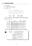 Page 205 
9.  SPECIFICATIONS 
9－23 
(2)   Transfer format 
(2-1)  Start-stop synchronization (9600 bps) 
 
①  Configuration in a frame 
 
1 frame (11 bits)
 
             
 
 ↑         ↑↑ 
Start  
signal 
(1 bit) Position 
signal 
(5 bit)
 
Address 
signal 
(3 bit)
 
Parity 
signal
(1 bit)Stop  
signal 
(1 bit)
  
 
 
Fig. 9-9-1 (1) Start-stop Synchronization (9600bps) Frame Configuration (ABS-E.S1) 
 
②  Configuration in each frame 
 
 Start  
signal 
Position signal Address 
signal Parity 
signal Stop  
signal...