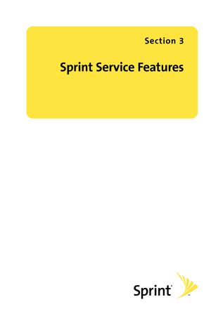 Page 169Section 3
Sprint Service Features   