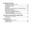 Page 7English4
„CAMERA SETTINGSCHANGING THE CAMERA SETTINGS  ...............................................82
LCD MONITOR SETTING  ....................................................................84
DATE AND TIME SETTING  .................................................................86
HELP DISPLAY  ....................................................................................89
LANGUAGE ..........................................................................................90
INITIALIZING THE...