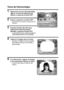 Page 51Español48
Toma de fotomontajes
1 Seleccione el icono de fotomontaje 
 en el menú de selección de 
escena, y presione el botón SET.
2 Vuelva a presionar el botón SET.
hAparecerá el recuadro de selección de 
marcos.
3 Presione el botón [l] o [m] para 
seleccionar la forma de marco 
deseada, y presione el botón SET.
hLa forma del marco seleccionada se 
sobreimpresionará en la pantalla.
4 Capture la imagen para el fondo.
hApunte el objetivo hacia el sujeto 
que desea colocar en el fondo y 
tome la foto.
5 A...