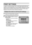 Page 80English74
PRINT SETTINGS
In addition to using your printer to print out still images captured with your 
camera, as with conventional film, you can have prints made at shops offering 
digital print services. Moreover, this camera is DPOF-compatible, so you can 
use the camera to specify the number of prints, whether or not the date is 
displayed on the print, and also to specify an index print.
Display the screen to set the print settings
1 Display the Playback Menu (page 66).
2 Select “PRINT SETTING”...