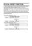 Page 98English92
FILE No. RESET FUNCTION
If a newly formatted  (page 95) card is used, the file name (image number) of 
the captured image automatically begins from 0001. If the card is 
subsequently reformatted, or if a different reformatted card is used, the file 
names again begin from 0001. This is because the file number reset function 
is set to “ON”, and consequently it results in more than one card containing 
images with the same numbers. By setting the file number reset function to 
“OFF”, even if the...