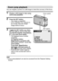 Page 44English38
Zoom jump playback
You can magnify a portion of a still image to check the accuracy of the focus.
1 Display a still image to view using 
zoom jump playback.
2 Press the SET button.
hThe image is magnified.
hIf the magnified view appears to 
be in focus, then the overall 
image will be in focus.
3 Toggle the SET button up, down, 
left and right to move to the part 
you wish to magnify, and press [T] 
([]]) on the zoom switch.
hThe displayed area is further 
magnified.
To magnify further:...