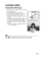 Page 24
EN-23
PLAYBACK MODE
Playing Back Still Images
You can play back the still images on the LCD monitor.
1. Press the [ ] button.„The last image appears on the screen.
2. The images can be displayed in forward or reverse sequence with the  e / f  buttons.
„ To view the previous image, press the  e
button.
„ To view the next image, press the  f button.
„
Pressing the c button during image playback will
result in a 90-degree clockwise rotation display.
„ Slide the zoom lever to   side enlarges the
image.
„ To...