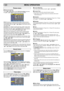 Page 11
11

MENU OPERATION
Picture menu
■ Advanced settings
Use the 5 or 6 button to select Advanced settings and press the 1 or 2 button to enter the sub menu as follows  .
DCDi (Directional Correlational Deinterlacing) is used to process moving angled edge in deinterlacing to get the smoothest and most 
natural image . Press the 1 or 2 button on the remote control to select On or Off .
ACC/ACM (ACC: Adaptive Contrast and Color; ACM-II: Active Color Management-II) is used to select adaptive Brightness,...