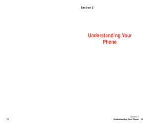 Page 1212
Section 2
Understanding Your Phone 13
Understanding Your
Phone
Section 2 