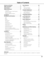 Page 33
Table of Contents
Tr ademarks
Each name of corporations or products in this book is either a registere\
d trademark or a trademark of its respective
corporation.
Features and Design  . . . . . . . . . . . . . . . .2
T able of Contents  . . . . . . . . . . . . . . . . . .3
To  the Owner  . . . . . . . . . . . . . . . . . . . . . .4
Safety Instructions  . . . . . . . . . . . . . . . . .5
Air Circulation 6
Installing the Projector in Proper Directions 7
Moving the Projector 8
Cautions in Handling the...