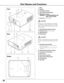 Page 10
10
Bottom
Back
q	Filter
w	Speaker
e Lens Release Button
r	Top Controls and Indicators
t  Maintenance Cover
  WARNING:  FOR MAINTENANCE USE   
  ONLy . DO NOT OPEN .
y	Lens Cap  (for	PLC-XT35)
!7
!4!6!5
!2
!3
	CAUTION
Hot	air	is	exhausted	from	the	exhaust	vent.		
Do	not	put	heat-sensitive	objects	near	this	
side.
u
e
rt
y
Front
!0o
qw
i✽
o
!1	Infrared Remote Receiver (Back)
!2  Terminals and Connectors
!3  Lamp Cover
!4  Power Cord Connector
!5  Optional Parts Attachment
!6  Air Intake Vent
!7	Hand Grip...