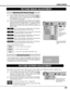 Page 3131
VIDEO MODE
PICTURE IMAGE ADJUSTMENT
Press the MENU button and the ON-SCREEN MENU will appear.
Press the POINT LEFT/RIGHT buttons to select IMAGE  and
press the SELECT button.  Another dialog box PICTURE IMAGE
ADJUSTMENT Menu will appear. 
Press the POINT DOWN button and a red-arrow icon will appear.
Move the arrow to sor tof the item that you want to change by
pressing the POINT UP/DOWN buttons.  To increase the value,
point the arrow to sand then press the SELECT button.  To
decrease the value point...