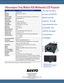 Page 5TypeXGA Multimedia
Brightness800 ANSI Lumens (Typical)
Uniformity90% 
LCD Panel System0.9” TFT (Thin Film Transistor) Polysilicon x 3 with Micro Lens
Number of Pixels2,359,296 (786,432 x 3)
Contrast Ratio250
Projection Image       20” to 300” (Diagonal)
Aspect Ratio4:3 (Regular) and 16:9 (Wide)
Throw Distance3.6’ to 46.3’ (100” at 11.8’ to 15.4’)
Zoom/FocusPowered, 1:1.3
Digital Zoom Panning, Variable
Keystone Ratio (U/D)10:0.5
Projection SystemPolarized Beam Splitter with Integrator Lens
Projection...